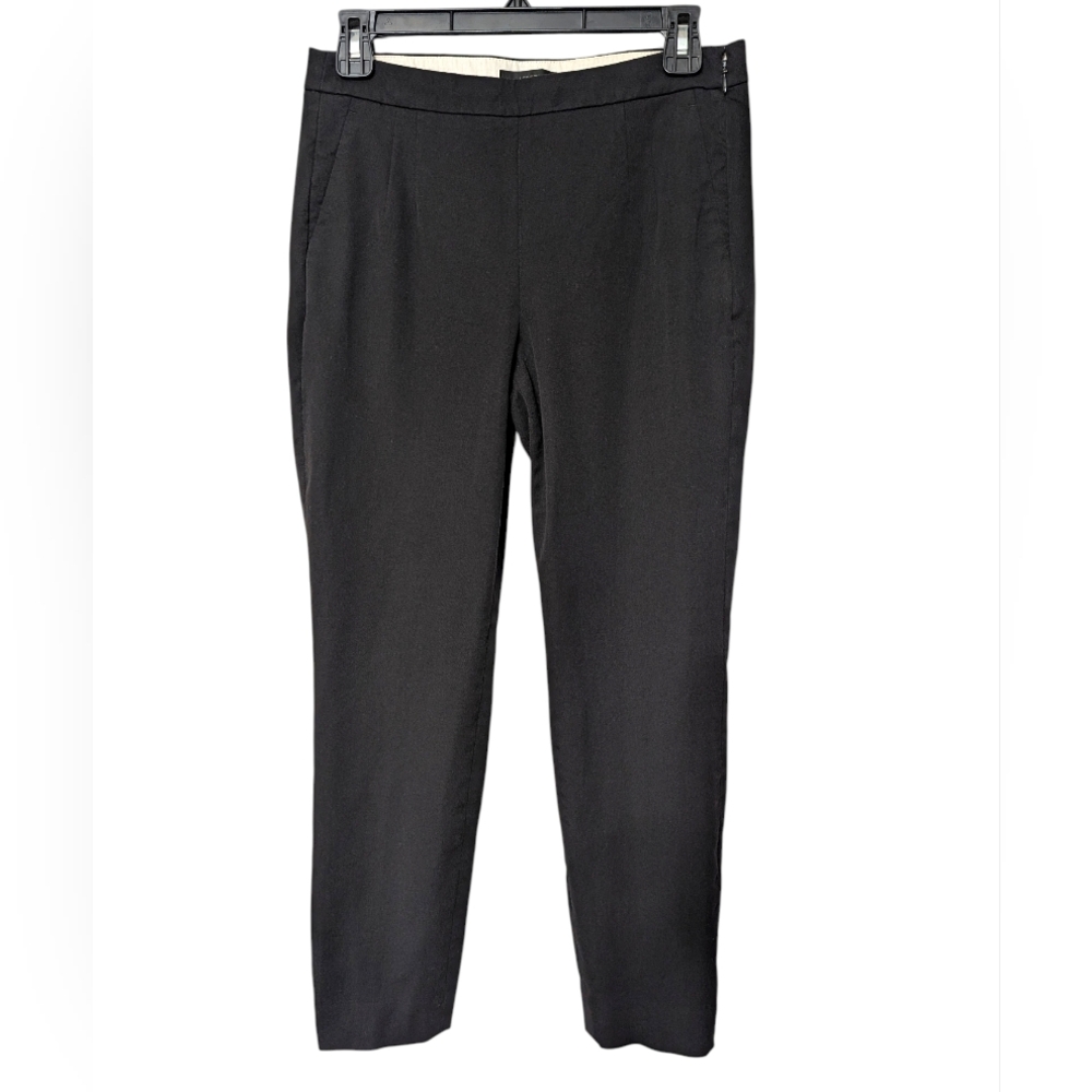 J. Crew Black Marti Pant In Bi Stretch Cotton Business Casual Size 2